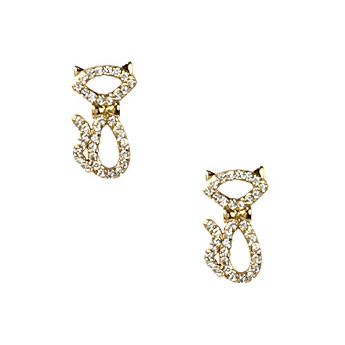 Kate Spade Jazz Things Up Pave Cat Stud Earrings, Clear