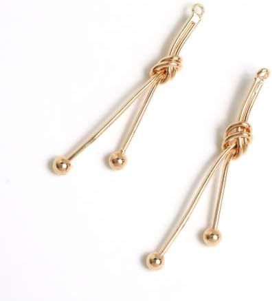 Amazon Greenocean チャーム 1ペア 玉つき結い紐 きれいめゴールド チャーム アクセサリートップ 通販