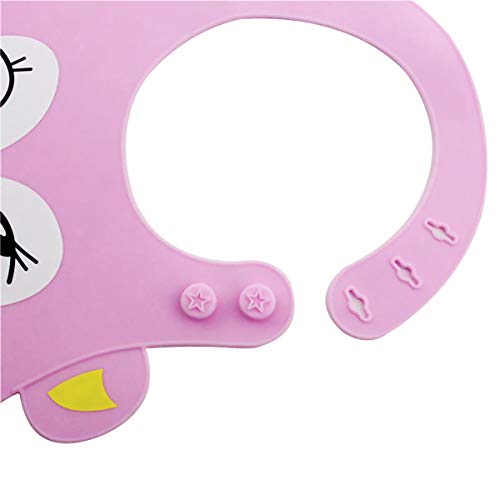 Waterproof Silicone Bib Easily Wipes Clean Feeding Baby Bibs for Babies and Toddlers by MMBABY (Animal Yellow/Pink) - Thumbnail 6