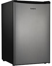 Galanz 4.3 cu ft Compact Single-Door Refrigerator, (Stainless Steel)