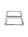 Guyker 2Pcs Curved Pickup Mounting Rings for Humbucker – Metal Bridge and Neck Pickups Cover Frame Set Replacement Compatible with Les Paul LP Style Electric Guitar or Precision Bass(Chrome)