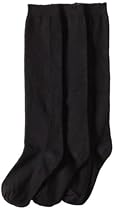 Jefferies Socks Big Girls'  School Uniform Knee High  (Pack of 3), Black, Medium