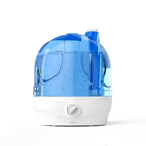 AZEUS HUMIDIFIERS, 2.8L ULTRASONIC COOL MIST HUMIDIFIER FOR LARGE ROOM BABIES OFFICE, QUIET HUMIDIFIERS WITH MICROPOROUS FILTERS, LASTS UP TO 50 HOURS, AUTO SHUT-OFF (BPA-FREE)