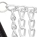 BODYZONE UN016B-BK Crotchless Chain Thong, Vertical Chain Front, Black