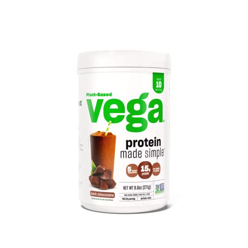 Vega Protein Made Simple Dark Chocolate (10 Servings) Stevia Free Vegan