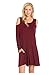 My space Clothing Women's Long Sleeve Cold-Shoulder Jersey Swing Dress(S-Plus Size)