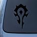 WORLD OF WARCRAFT HORDE PVP - WOW - Vinyl Car Decal Sticker #1902 | Vinyl Color: Black