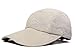 ELLEWIN Men's Baseball Cap UPF50 Hat W/Foldable Long Large Bill,One Size,Khaki