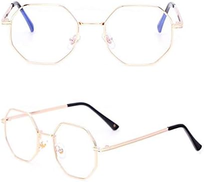 Amazon メガネ 銀色シルバー ｐｄ64 度あり オクタゴン型 メガネ お洒落 丸めがね 八角形 ラウンド型 眼鏡 レトロ メタルフレーム アイウェア アンティーク 男女兼用 デニム眼鏡ケース付き281 Mnoel ドラッグストア