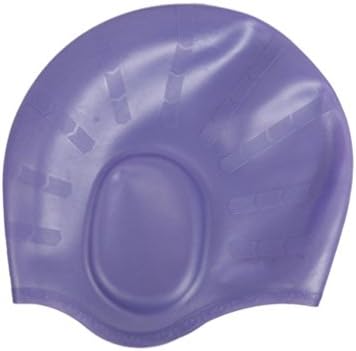 HLSilicone Swim Cap Male And Female With Long Hair Waterproof Ear Protection Large Adult Swimming Cap Hot Springs , Aquamarine,aquamarine