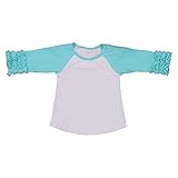 Kaiya Angel Toddler/Little Girl's Icing Ruffle Shirts Raglan Shirts 2-6 Years