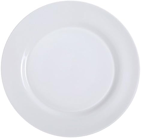 Yanco PS-8 Dinner Plate, 9" Diameter, Porcelain, Bone White, Pack of 24