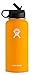 Hydro Flask Vacuum Insulated Stainless Steel Water Bottle Wide Mouth with Straw Lid (Mango, 32-Ounce)