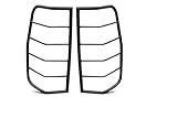 TAC Rear Tail Light Guards Cover Protector Fit 2006-2010 Hummer H3 (Excl. H3T) TLG BLACK Taillight - 1 Pair