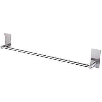 Kes Bathroom Lavatory 3M Self Adhesive Single Towel Bar 24-Inch Brushed Stainless Steel, A7000S55-2