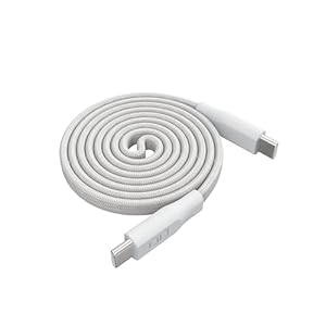 CIO フラットスパイラルケーブル CtoC 1m (Type-C/USB-C) PD 急速充電 平型 磁石 マグネット吸着