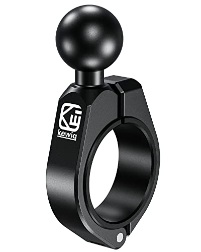 BRCOVAN 1'' Ball Medium Bar Mount, Aluminum Alloy Clamp Base, Fit for Round Rails 1.26'' / 1.375'' / 1.5'' / 1.65'' in Diameter, Compatible with RAM Mounts B Size 1 Inch Ball Double Socket Arm
