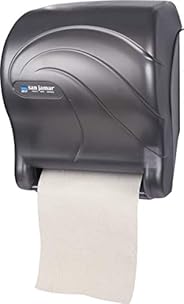 San Jamar T8090TBK Tear-N-Dry Essence Oceans Hands Free Paper Towel Dispenser, Black Pearl