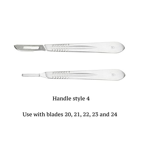 20 Stainless Steel Scalpel Razor Blades with Handle - Choose 8 Blade Shapes & Styles - Thumbnail 2