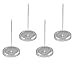 Aimyoo Abgream Pack of 4 Stainless Steel 130mm / 5.1inch Straight Rod Paper Memo Receipt Holder Bill Fork Spike Stick