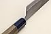 Yoshihiro Kurouchi Black-Forged Blue Steel Stainless Clad Nakiri Japanese Vegetable Knife Ebony Handle (7