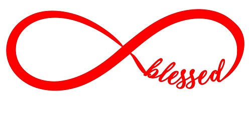 UR Impressions Red Blessed Infinity Decal Vinyl Sticker Graphics for Cars Trucks SUV Vans Walls Windows Laptop|RED|8 X 2.7 Inch|URI033-R - Thumbnail 4