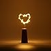 COSOON Set of 6 Wine Bottle Cork Lights Copper String Lights - 15LED 28Inch Wire String Lights for Bottle DIY, Wedding, Halloween, Christmas, Party Decor (Warm white) T008