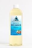 Sweet Almond Oil Organic by H&B OILS CENTER Cold Pressed Premium Quality Natural 100% Pure 16 oz