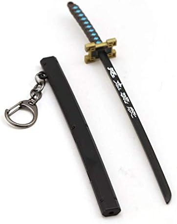 Rinmart 鬼滅の刃風 キーホルダー 刀 剣 武器 モデル 模造刀 グッズ 日輪刀 出荷 ストラップ コレクション 金属製 全10種 柱 時透 コスプレ 無一郎風