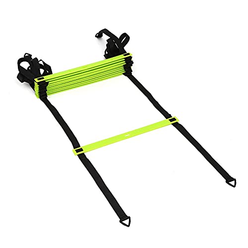 Ronex Sports Speed, Agility and Coordination Ladders (4M or 6M) – Ideal for Team Sports such as Football, Hockey, Basketball, Rugby – Also Functional for Fitness Training, HIIT , CrossFIT – Includes Carry Bag (6 METERS)