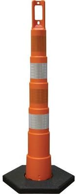 Plasticade 650R1-O-4-HIP-A Navicade, 4 4" High Intensity Prismatic Grade Sheeting, Orange/White/Orange/White