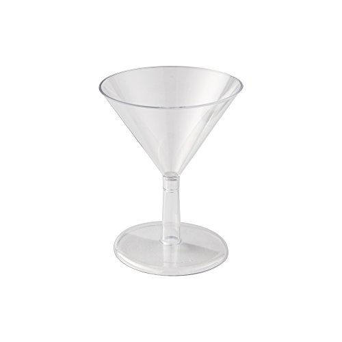 WNA Petites 24 Count Plastic Martini Glasses, Clear, 2 oz - Thumbnail 5