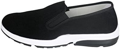 UNOW Chinese Traditional Cloth Kung Fu Shoes,Sporty Soles,Black,44 | (US:Men 10 | Women 11.5)