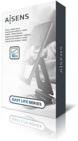 MS2PXL-094 Soporte TAMAÑO XL DE SOBREMESA Ajustable (2 PIVOTES) para TELEFONO/Tablet, Gris