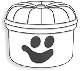 Ghost Halloween Lunchbox 1" Soft Enamel Black Metal Lapel Pin by Yesterdays Co.