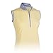 Monterey Club Ladies Dry Swing Sleeveless Hi-Low Contrast Zipped up Collar #2326