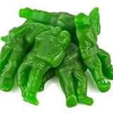 Albanese World's Best Green Apple Green Gummi Army Guys in Bulk Standup Pouch (1 Pound)