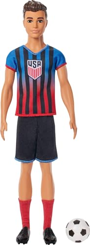 Barbie Careers USSF Soccer Fashion Ken Doll Dressed in Removable Sport-Themed O…