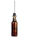 CASE OF 12 GLASS SWING TOP BOTTLES - 16 OZ.- AMBER - FREE Cleaning Brush Included!
