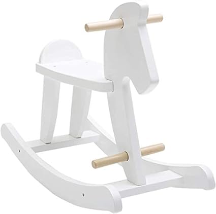 white wooden rocking horse