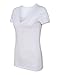 Bella 6035 Womens Jersey Short Sleeve Deep V-Neck Tee - Ash44; 2XL