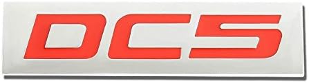 UrMarketOutlet DC5 Red/Chrome Aluminum Alloy Auto Trunk Door Fender Bumper Badge Decal Emblem Adhesive Tape Sticker