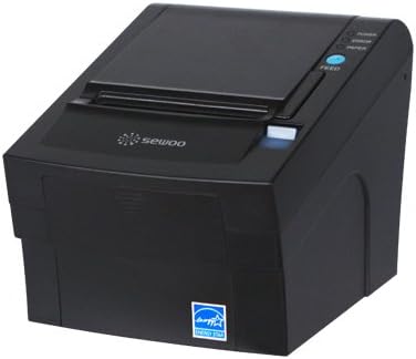 SeWoo Thermal Receipt Printer, POS Printer, Ethernet, Black