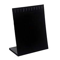 Lx10tqy Necklace Chain Soft Velvet Display Holder Tray Bracelet Watch Headdress Organizer Easel Jewelry Stand Rack - Black