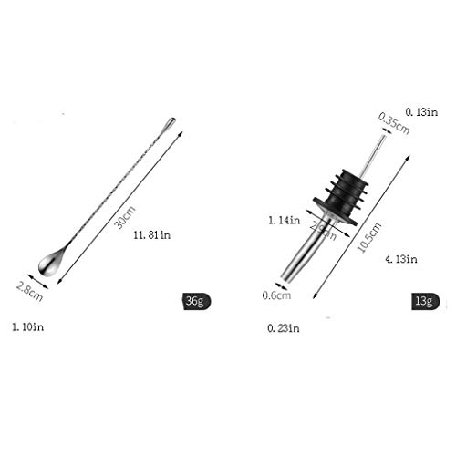 Cocktail Mixing Kit Premium-Cocktail Bar Werkzeug-Set (5 Stück) gebürstetem Edelstahl Barkeeper Kit, mit allen… – Bild 6