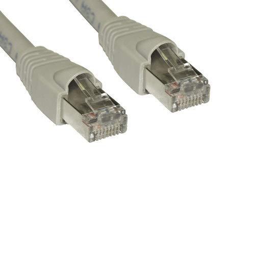 Kentek 10 Feet FT CAT6 STP Patch Cable 24 AWG 550 MHz Category 6 Shielded Twisted Pair Snagless Molded Boot Ethernet RJ45 Network Internet Cord Gray