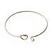 SENFAI Personally Simple Knot Open Bangles Bracelet Tie the Knot Bridesmaid Gift Cuff Bracelet (rose gold plated)