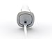 Apple iPhone 7 7 Plus 6 6S 6+ 6S+ SE 5 5S New Rapid Fast Car Charger - 5 Foot Coiled Cord 5v / 2.1 Amp - White - Red LED