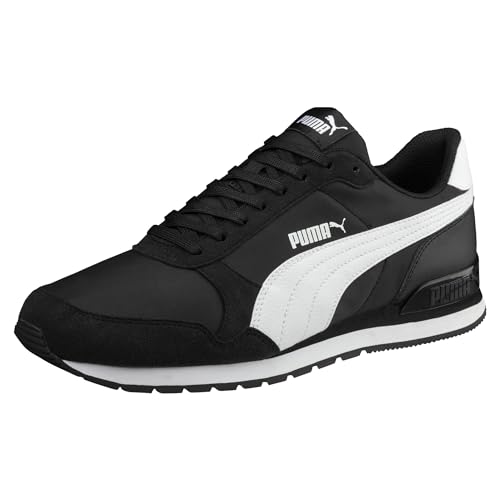 PUMA Unisex ST Runner v2 NL Sneakers, Puma Black-Puma White, 41 EU