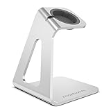 Apple Watch Stand, Maxboost® Apple Watch Charging Stand [Aluminum Platform / Holder / Charger Dock / Cradle [38mm and 42mm Sport / Edition 2015] [Cable, Band, Case and Watch NOT INCLUDED] - Silver